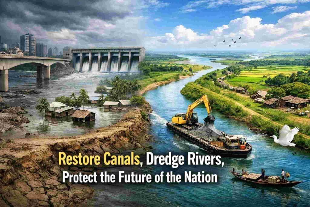 Stop Obstructing Natural River Flow with Unplanned Bridges and Dams — Restore Canals, Dredge Rivers, and Protect the Future of the Nation