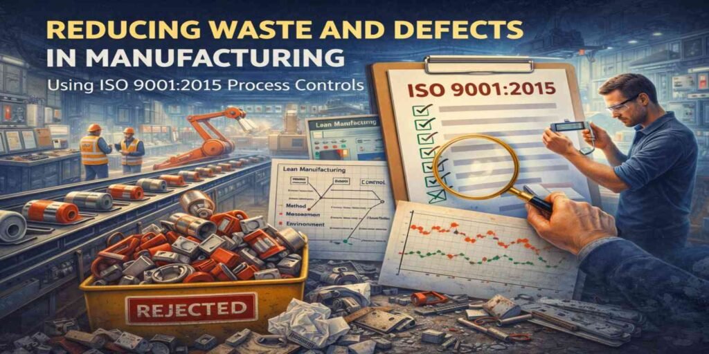 Reducing Waste and Defects in Manufacturing Using ISO 9001:2015 Process Controls